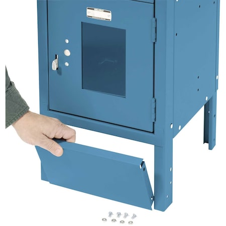 Global Industrial Front Base For 15W X 6H Locker, Blue 652081BL